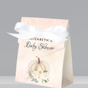 Ballotins Baby shower citrouille chute crème rose or