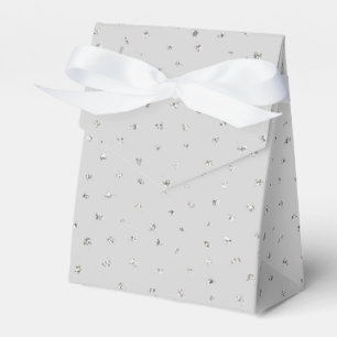 Ballotins Baby shower Confetti en argent gris