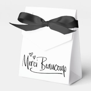 Ballotins baby shower croquis "Merci Beaucoup" Paris
