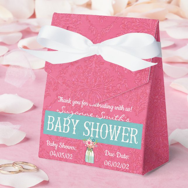 Ballotins Baby shower Damas rose (Mariage)