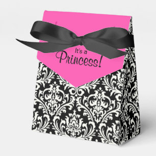 Ballotins Baby shower Damas rose et noir