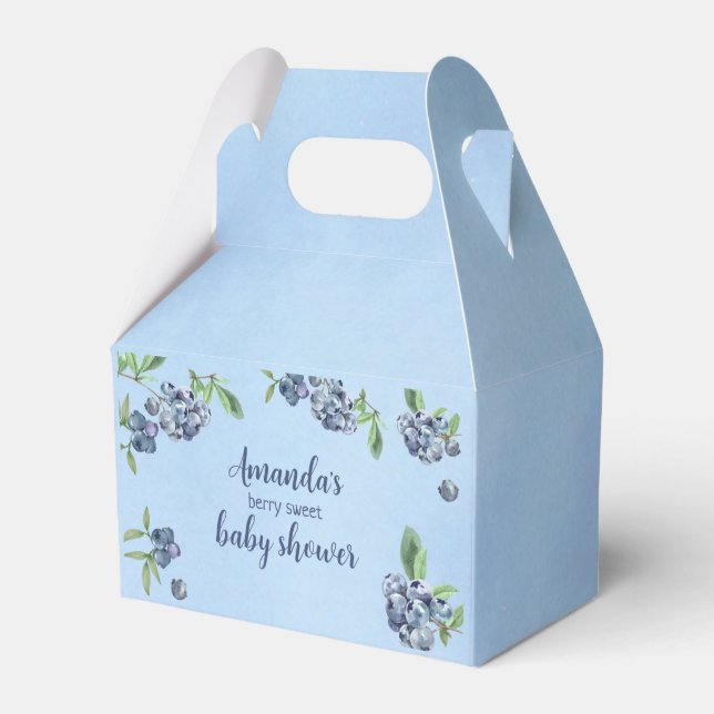 Ballotins Baby shower d'aquarelle aux bleuets doux (Verso)