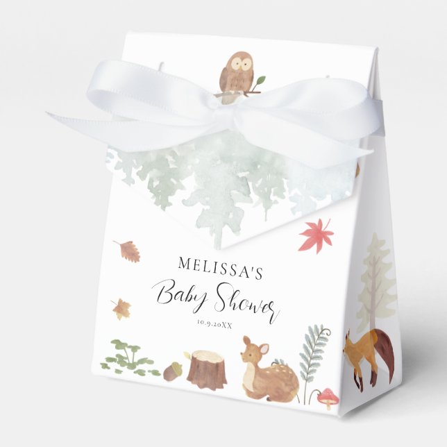 Ballotins Baby shower d'aquarelle d'automne (Verso)
