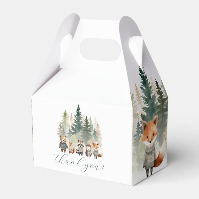 Ballotins Baby shower d'aquarelle de bois (Verso)