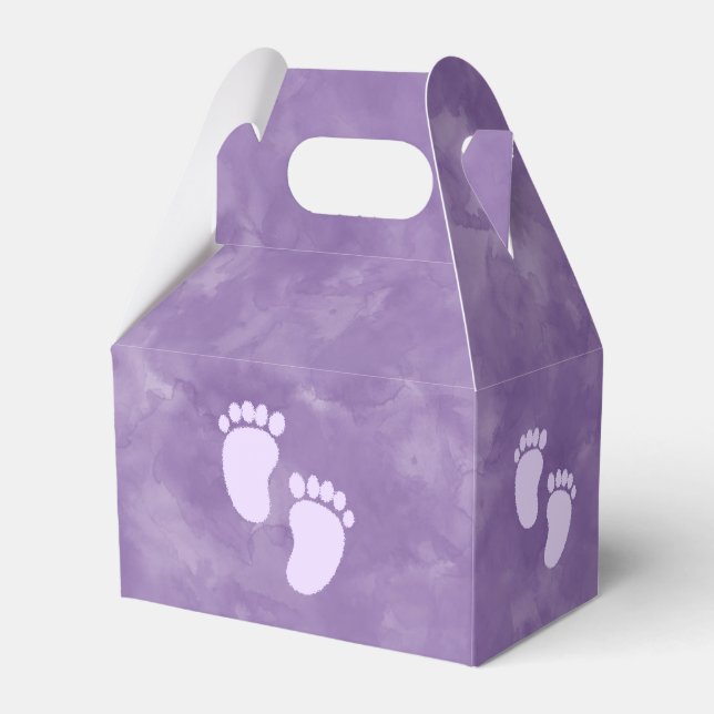 Ballotins Baby shower d'aquarelle violet personnalisé (Verso)