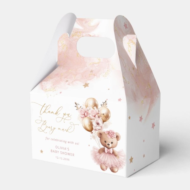 Ballotins Baby shower d'attente rapide de l'ours blanc mou (Verso)
