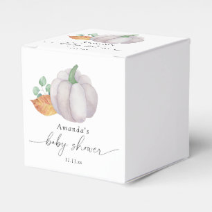 Ballotins Baby shower d'automne citrouille blanc