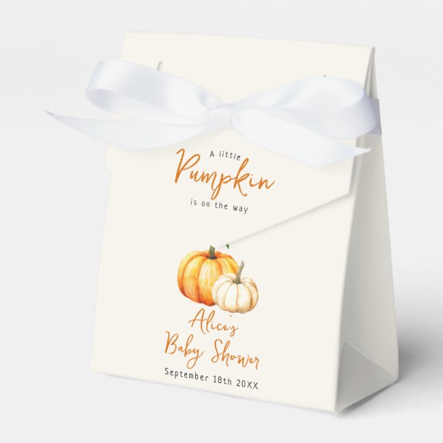 Ballotins Baby shower d'automne citrouille Rustic (Verso)