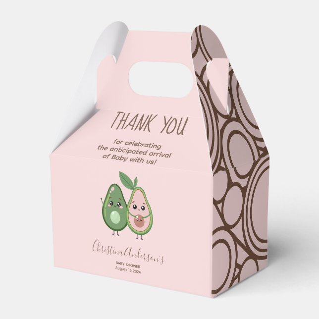 Ballotins Baby shower d'Avocado rose Saint-Guacamole (Verso)
