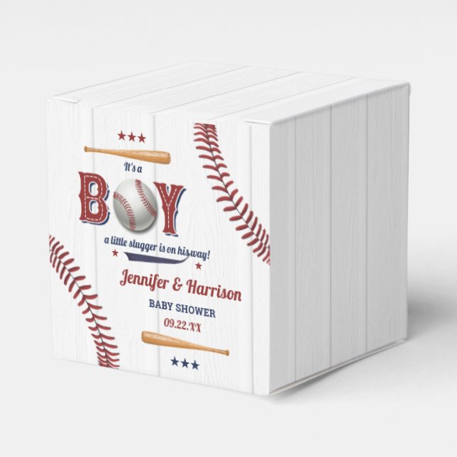 Ballotins Baby shower de baseball garçons (Verso)