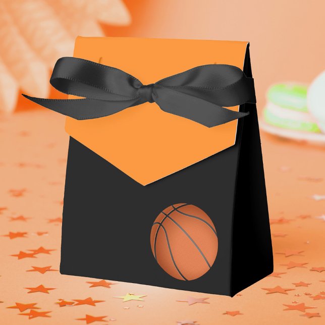 Ballotins Baby shower de basket-ball orange et noir (Basketball Baby Shower Collection featuring invitations, tableware, decorations, games and more!)