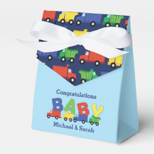 Ballotins Baby shower de camion de construction