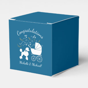 Ballotins Baby shower de caniche bleu