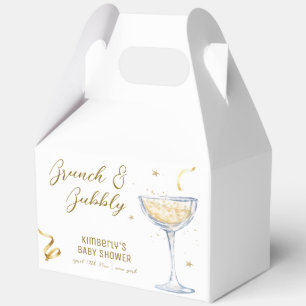 Ballotins Baby shower de champagne Bubbly Gold Elegant Brunc