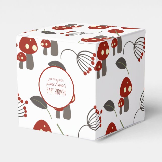 Ballotins Baby shower de champignons mignons Jardin Forêt Me (Verso)