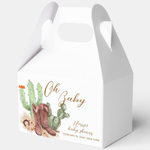 Ballotins Baby shower de chaussures Boho Cactus Cowboy moder