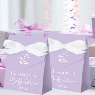 Ballotins Baby shower de Cheval Violet à Rocher Personnalisé