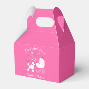 Ballotins Baby shower de chien de canicule fille rose