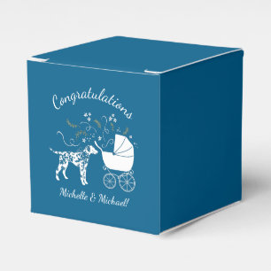 Ballotins Baby shower de Chien de Dalmatie, chienne rose