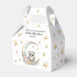 Ballotins Baby shower de chouette à aquarelle mignonne