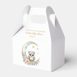 Ballotins Baby shower de chouette à aquarelle mignonne