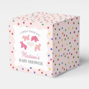 Ballotins Baby shower de cookies animaux congelés roses