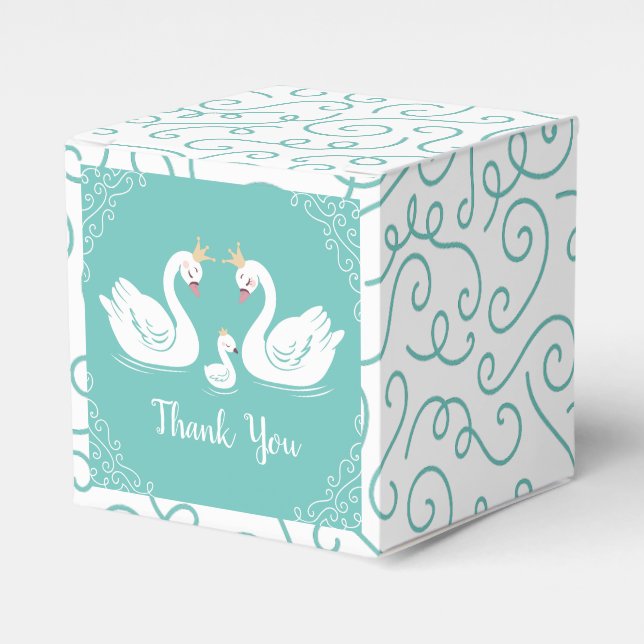 Ballotins Baby shower de cygne (Verso)