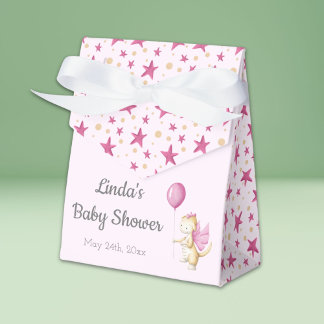 Ballotins Baby shower de dragon rose Cute Pastel