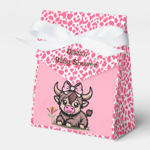 Ballotins Baby shower de fille de vache rose Tan Highland