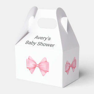 Ballotins Baby shower de fille rose Bow moderne