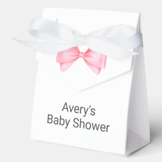 Ballotins Baby shower de fille rose Bow moderne