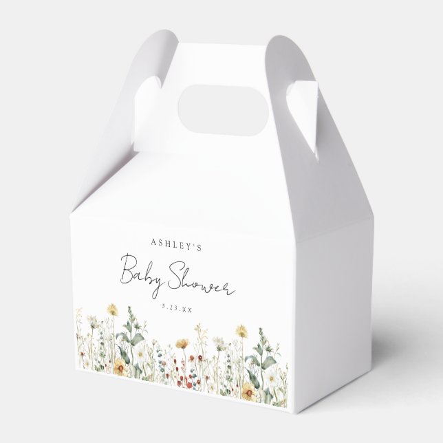 Ballotins Baby shower de Fleur sauvage d'été (Verso)