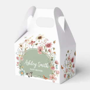 Ballotins Baby shower de fleurs de bébé vert Sage