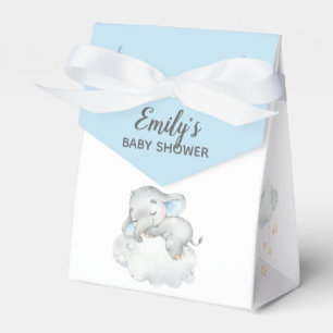 Ballotins Baby shower de garçon Faveurs (Eléphant couché)