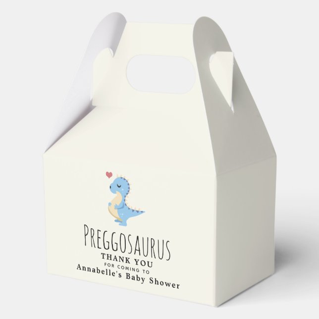 Ballotins Baby shower de garçon Preggosaurus Cute Dinosaur (Recto)