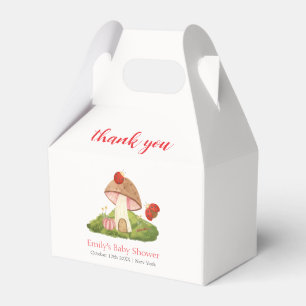Ballotins Baby shower de Merci de champignon Woodland Ladybu