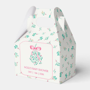 Ballotins Baby shower de Noël rose Mistletoe Ballotin