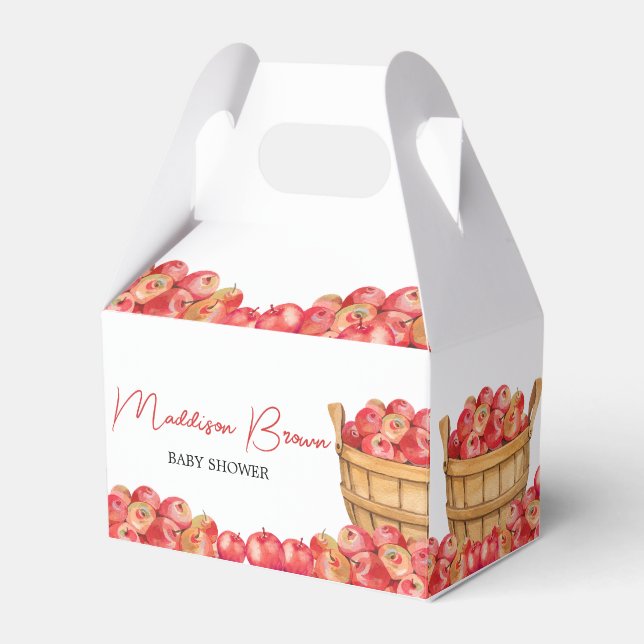 Ballotins Baby shower de panier à pomme automne (Verso)