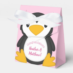 Ballotins Baby shower de pingouin rose