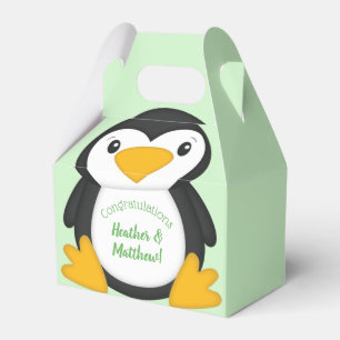 Ballotins Baby shower de pingouin vert