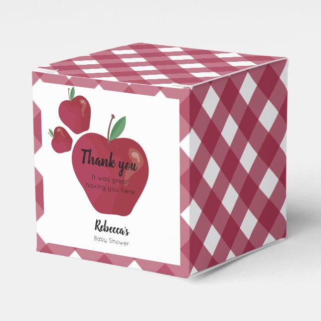 Ballotins Baby shower de pomme rouge (Verso)