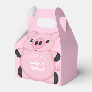 Ballotins Baby shower de porc rose