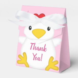 Ballotins Baby shower de poulet ferme rose