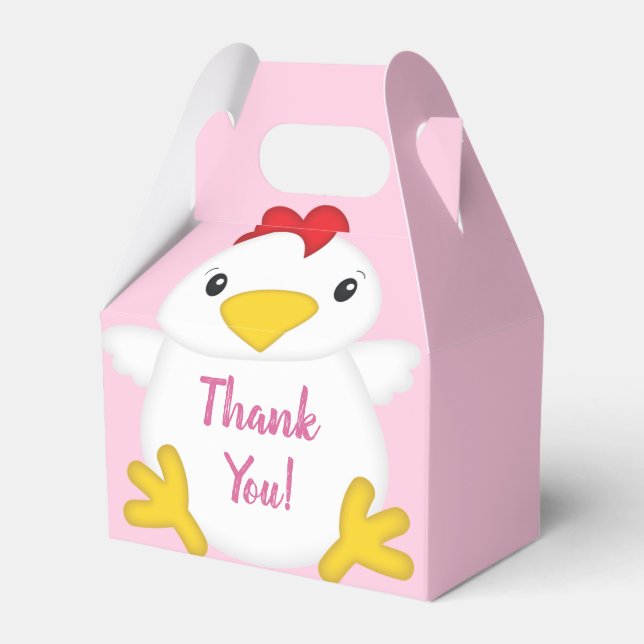 Ballotins Baby shower de poulet rose (Verso)