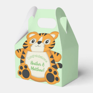 Ballotins Baby shower de tigre vert