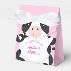 Ballotins Baby shower de vache rose