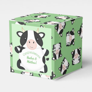 Ballotins Baby shower de vache vert