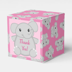 Ballotins Baby shower d'éléphant rose