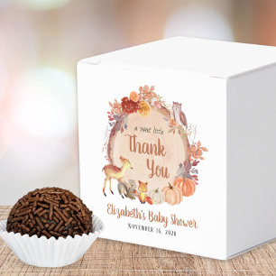 Ballotins Baby shower des animaux de bois citrouilles Merci