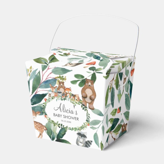 Ballotins Baby shower des animaux de bois Merci d'anniversai (Verso)
